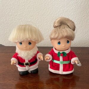 Precious Moments Christmas Figurines Mr Claude & Mrs. Clause Vtg 1994